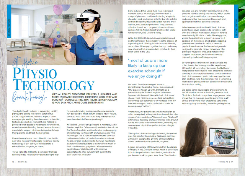 Thrive Magazine Issue 3 with Physio Technology Featured